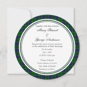 Austin Scottish Wedding Round Invitation