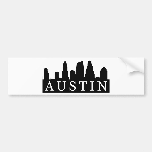 Austin Skyline Bumper Sticker (Front)