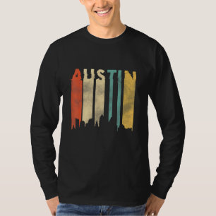 Austin Skyline Texas Usa Tx Vacation Retro Vintage T-Shirt