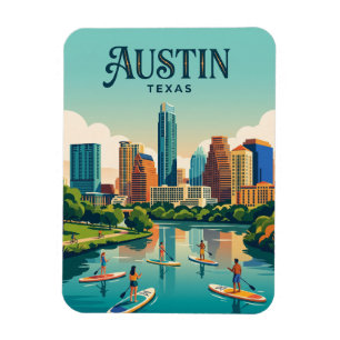 Austin Skyline USA Magnet