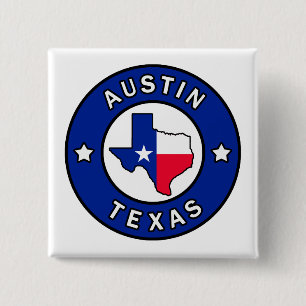 Austin Texas 15 Cm Square Badge