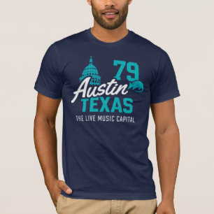 Austin Texas 79 Live Music Capital Vintage T-Shirt
