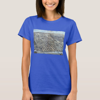 Austin, Texas Antique Aerial City Map from 1873 T-Shirt