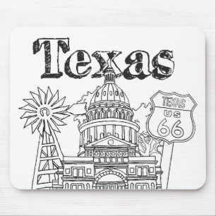 Austin Texas Art Vacation Texas Souvenir Design Mouse Pad