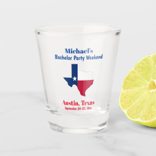 Austin Texas Bachelor Party Favour Weekend Trip Shot Glass