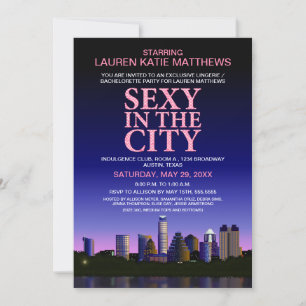 Austin Texas Bachelorette Movie Poster Invitation