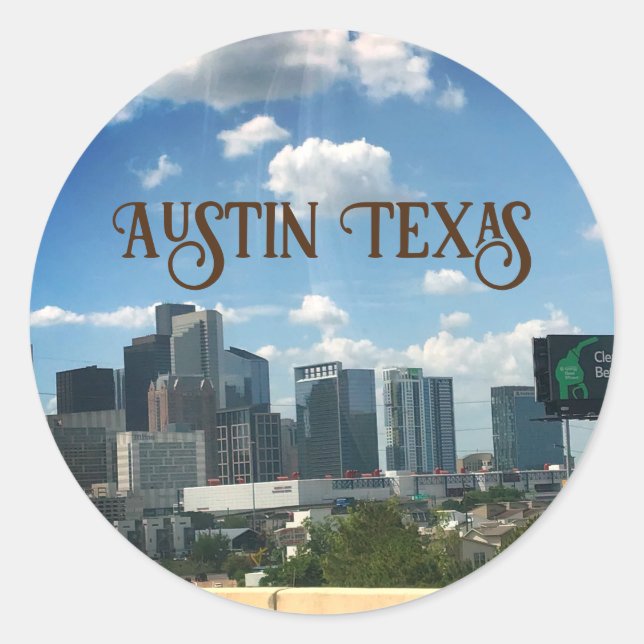 Austin texas, background sticker (Front)