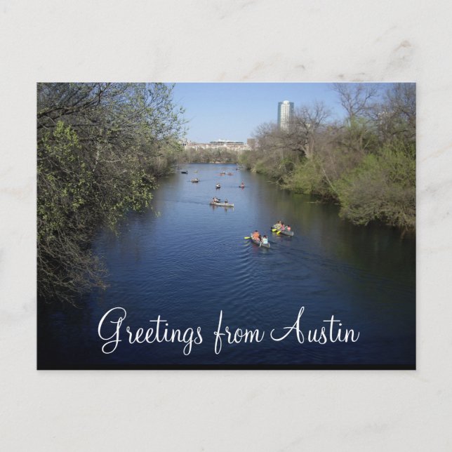 Austin Texas Boating Postcard (Front)