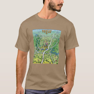 Austin Texas Cartoon Map T-Shirt