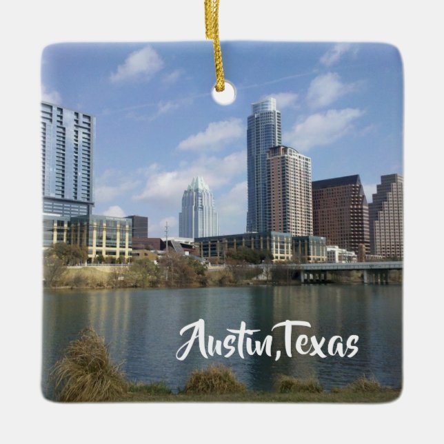 Austin, Texas Christmas Ornament Keepsake (Front)