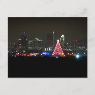 Austin Texas Christmas Trail of Lights Skyline Postcard