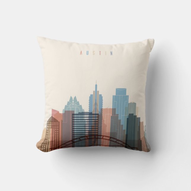 Austin, Texas | City Skyline Cushion (Front)