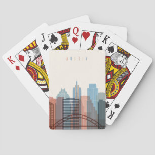 Austin, Texas City Skyline Playing Cards