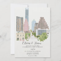 Austin Texas City Skyline Wedding