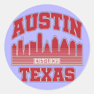 Austin,Texas Classic Round Sticker