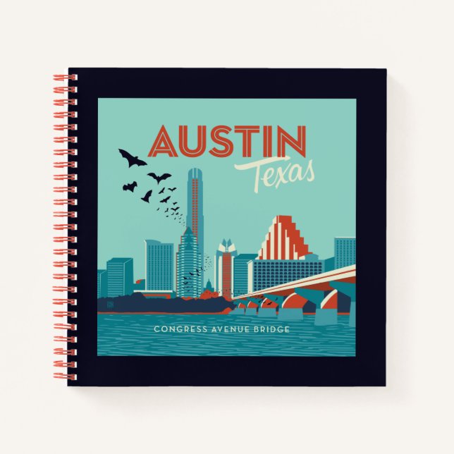 Austin, Texas | Congress Avenue Bridge Notebook (Front)