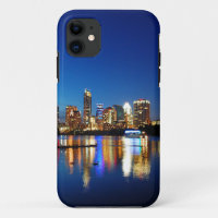 Austin Texas Downtown Night Skyline Ladybird Lake