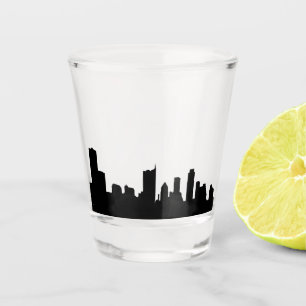 Austin Texas famous cities skyline Shot Glass