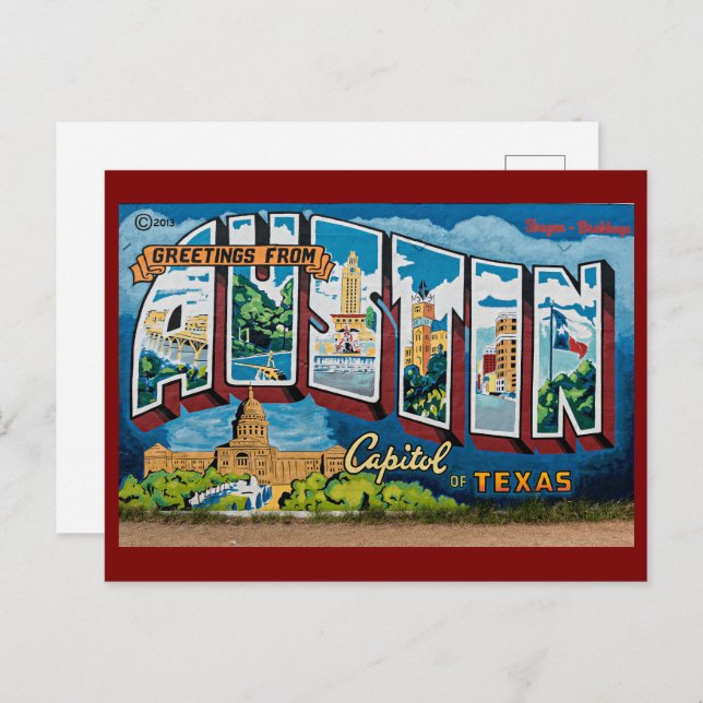 Austin, Texas Greetings Postcard (Front/Back)