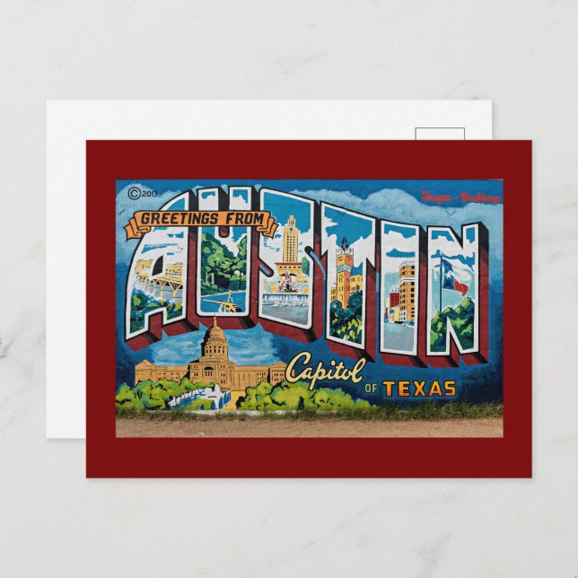 Austin, Texas Greetings Postcard (Front/Back)