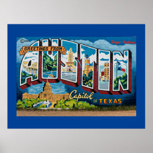 Austin, Texas Greetings Poster