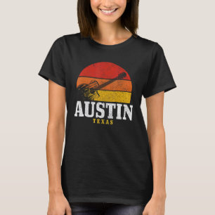 Austin Texas Guitar Country Music Folk Jazz Vintag T-Shirt