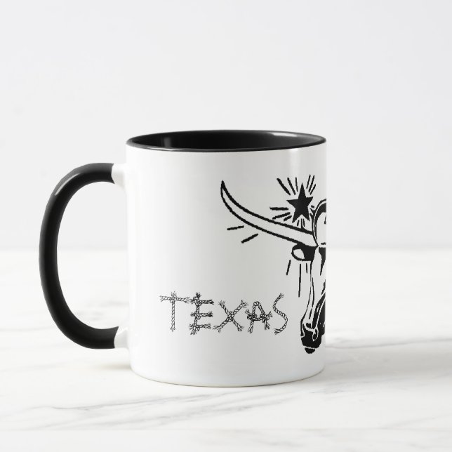 Austin Texas Longhorn Ceramic Mug (Left)