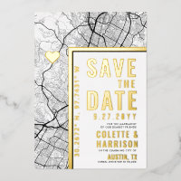 Austin, Texas Love Locator | Wedding Save the Date