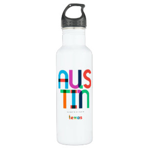 Austin Texas Mid Century, Pop Art, 710 Ml Water Bottle