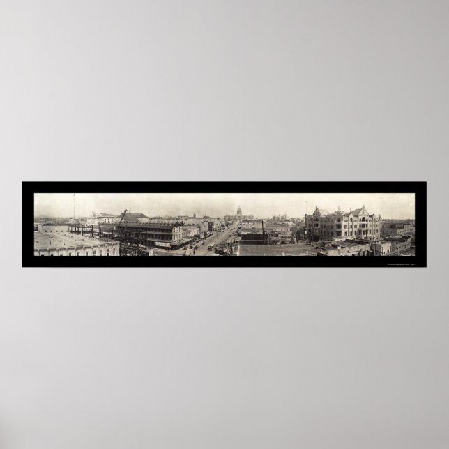 Austin, Texas Panorama Photo 1910 Poster (Front)
