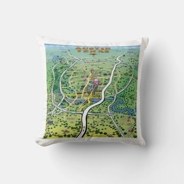 Austin Texas Pillow (Front)