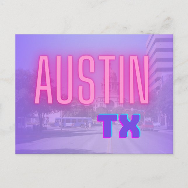 AUSTIN TEXAS POSTCARD (Front)