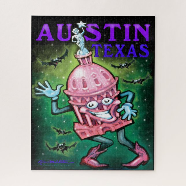 Austin Texas Poster Jigsaw Puzzle (Vertical)