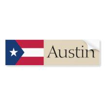 Austin, Texas proposed flag bumper sticker