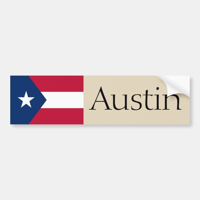 Austin, Texas proposed flag bumper sticker (Front)