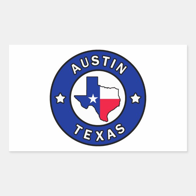 Austin Texas Rectangular Sticker (Front)