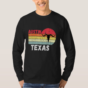 Austin Texas Retro Longhorn Vintage Sunset Tx T-Shirt