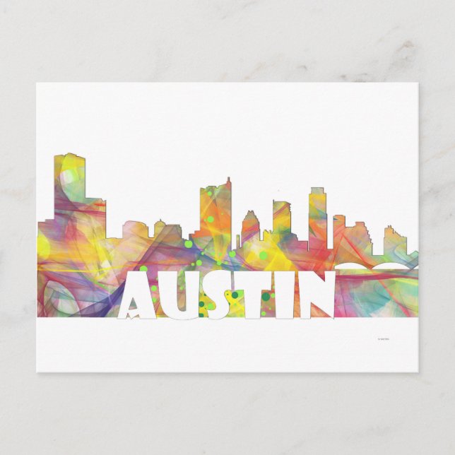 AUSTIN TEXAS SKYLINE MCLR2 POSTCARD (Front)