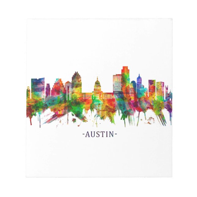 Austin Texas Skyline Notepad (Front)