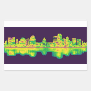 Austin Texas Skyline Rectangular Sticker