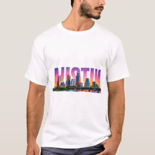 Austin Texas Skyline Travel Adventure T-Shirt