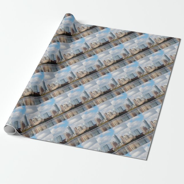 Austin Texas Skyline Wrapping Paper (Unrolled)