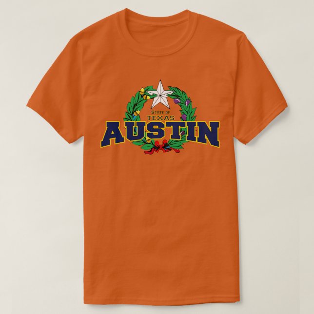 Austin Texas StateUSA T-Shirt (Design Front)