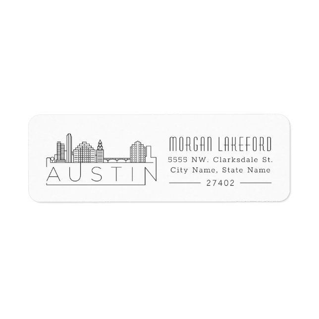 Austin, Texas Stylized Skyline | (Front)