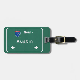 Austin Texas tx Interstate Highway Freeway Road : Luggage Tag