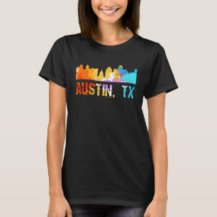Austin Texas Watercolor Cityscapes and Skyline T-Shirt