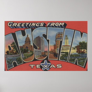 Austin, TexasLarge Letter ScenesAustin, TX Poster