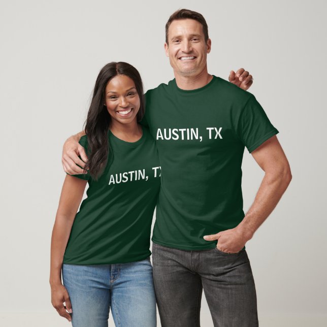 Austin TX City Text T-Shirt (Unisex)