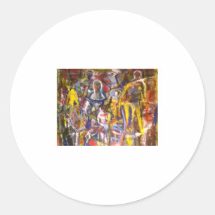Austin Undergraound Abstract Hankamer Artjunkhaus Classic Round Sticker