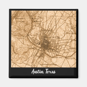 Austin Vintage map  Magnet